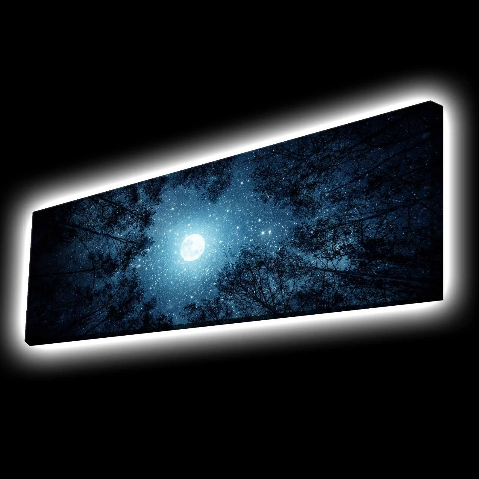 Pikturë dekorative me drita LED, kanavacë, shumëngjyrëshe, 30x90cm, 3090KTLGDACT-011