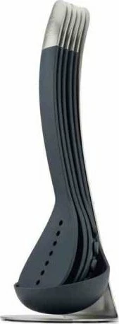 Set veglash kuzhine Joseph Joseph Nest 100 C, 6 copë, rezistente deri 200°C, zi/argjend, me mbajtëse