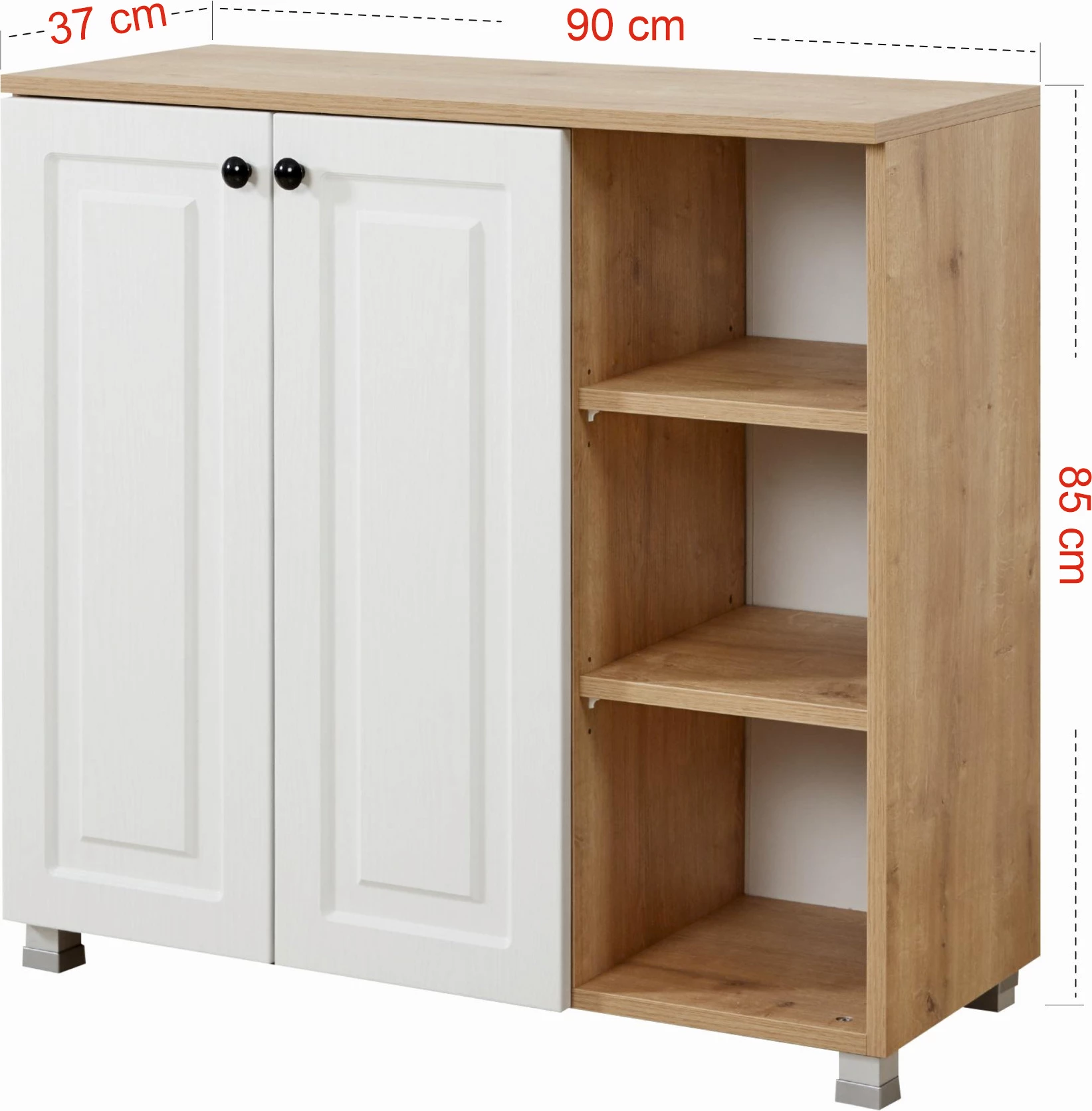 Dollap multifunksional, ngjyrë lis safir dhe arre, Skye Decor, Tuvalle 018