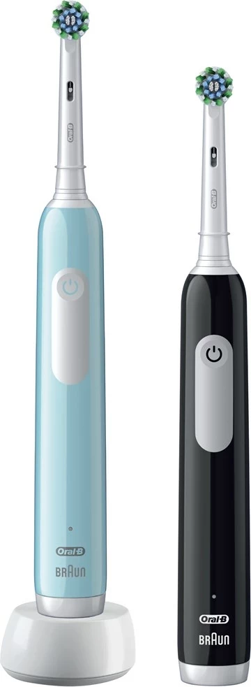 Furçë dhëmbësh elektrike Braun Oral-B Pro Series 1 Duo, e zezë dhe blu