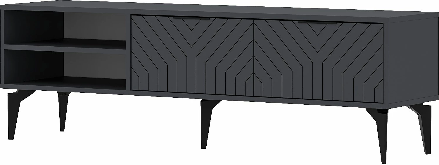 Komodë TV Regina, ngjyrë antracit, Skye Decor