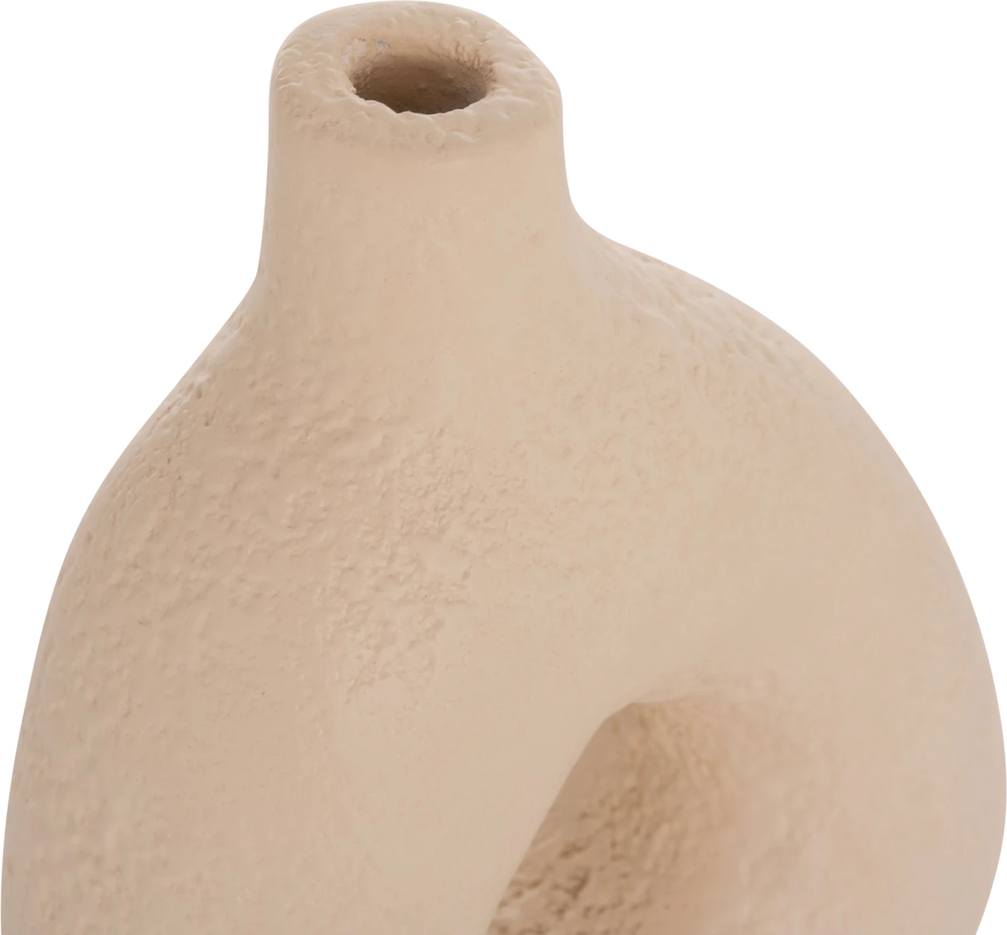 Vazo dekorative tavoline, terrakotë, ngjyrë krem e bardhë, DECANT FH4667.02M, 17x6.5x20cm