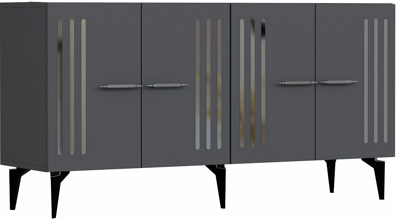 Konsol Skye Decor, anthracite, argjend