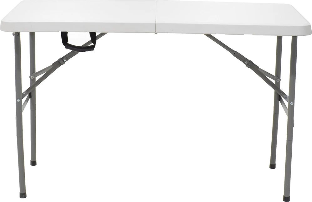 Tavolinë palosëse për kamping, ngjyrë e bardhë, 122x60x74 cm