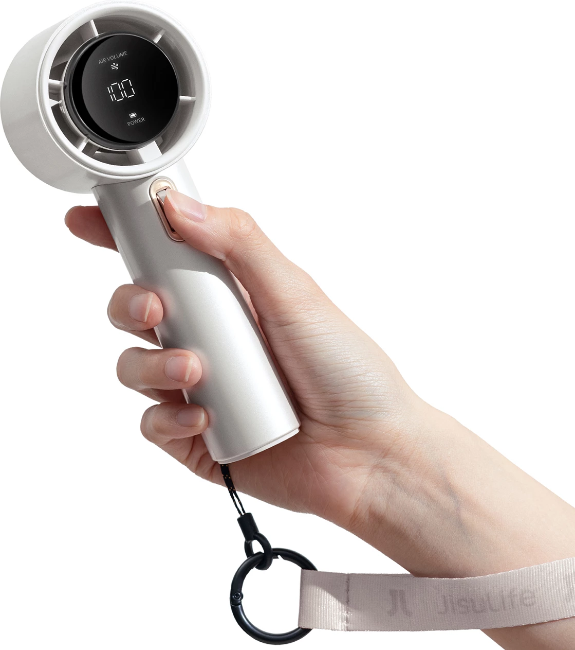 Ventilator dore Jisulife Pro1 FA53, 3600 mAh, ekran LED, USB-C, i bardhë