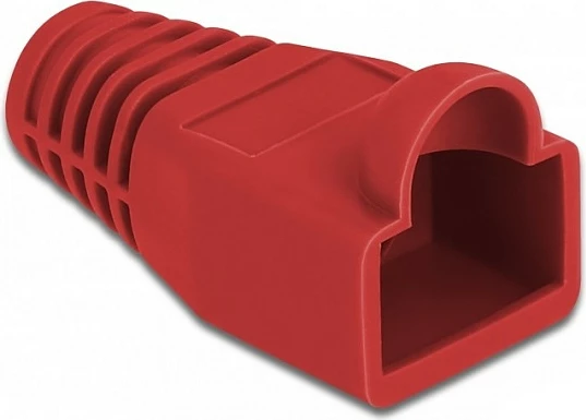 Boot mbrojtës për prizë RJ45 DeLOCK, 20 copë, gomë, e kuqe