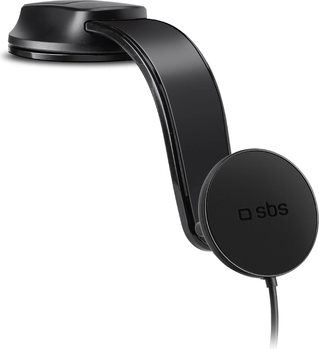 Mbajtës magnetik me karikues wireless SBS TESUPPMAG15W21, për celular, 15W, i zi