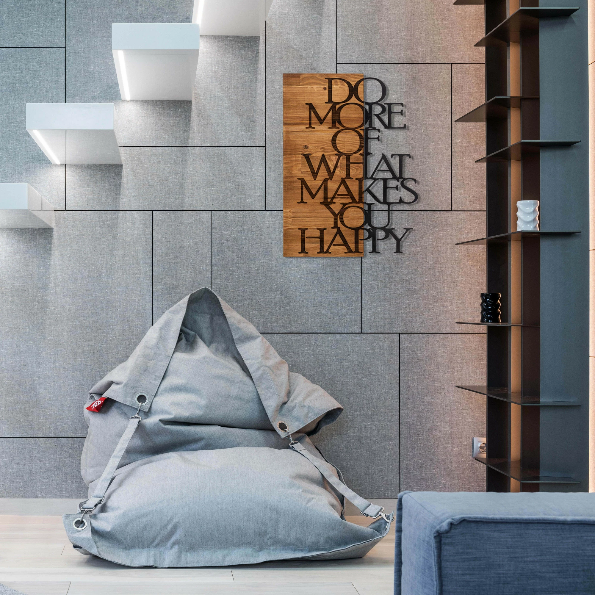 Aksesor dekorativ muri prej druri, Wallity, Do More Of What Makes You Happy
