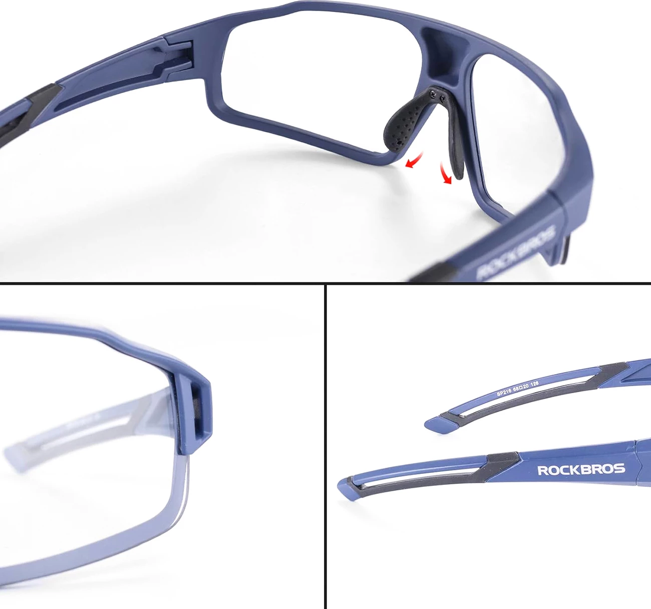 Syze çiklizmi Rockbros SP216BL, lente fotokromatike UV400, blu