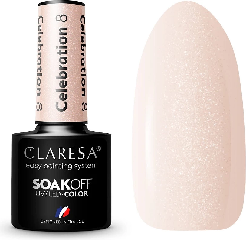 Llak për thonj Claresa Celebration Hybrid 8, 5g