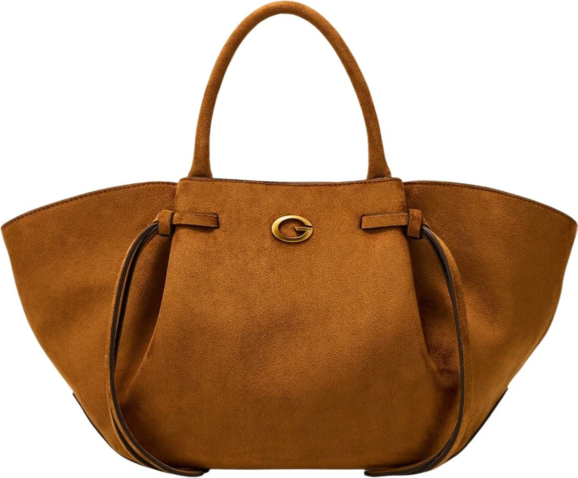 Çantë tote Guess Elyse Girlfriend Sat HWSG22 37060 për femra, ngjyrë lëkure