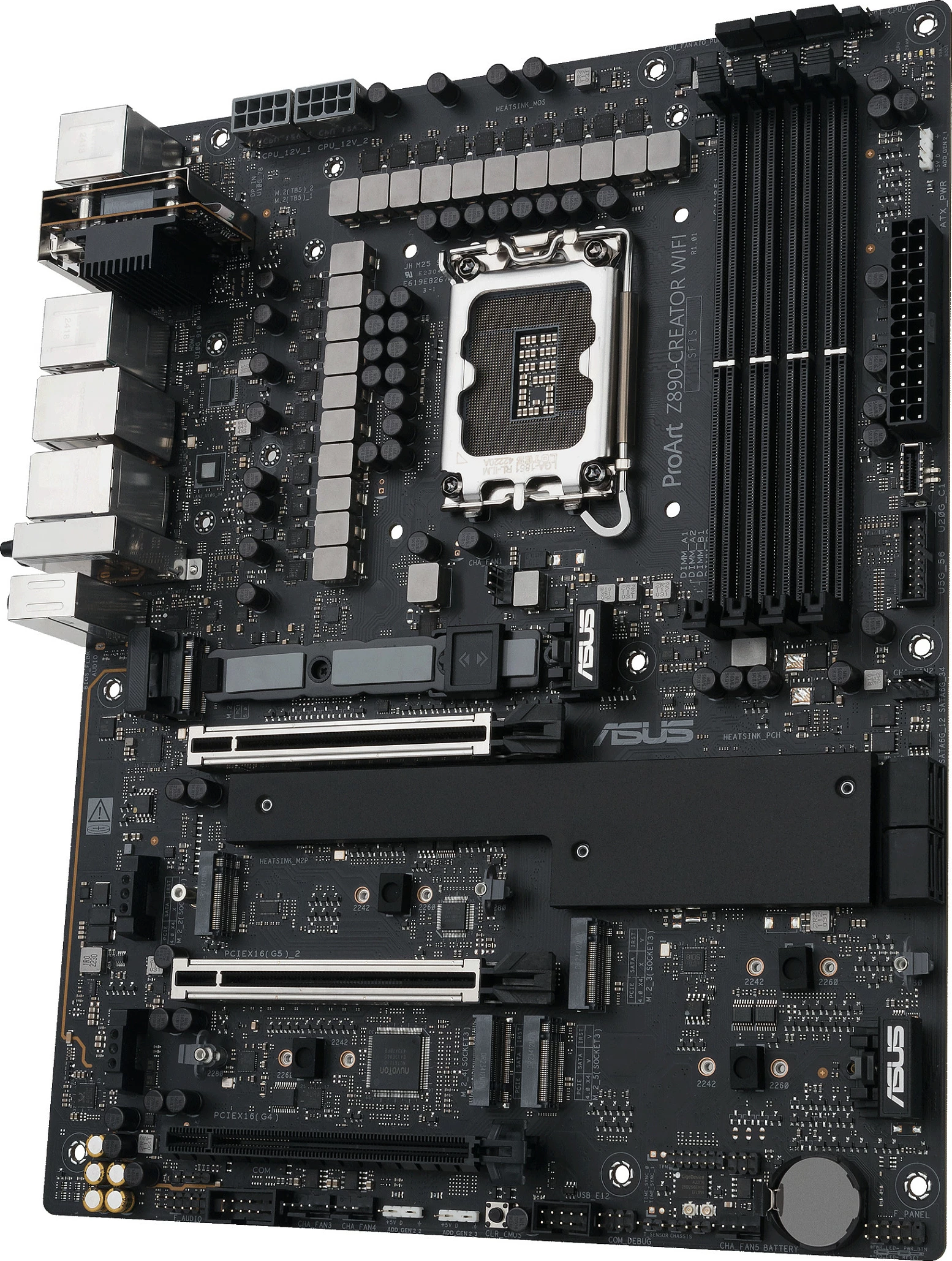 Pllakë amë ASUS PROART Z890-CREATOR WIFI, Intel, LGA 1851, DDR5-SDRAM, 192 GB, e zezë