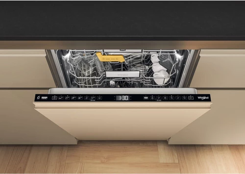 Enëlarëse plotësisht e integruar Whirlpool W8I HF58 TU, 14 vende, 60 cm, e zezë