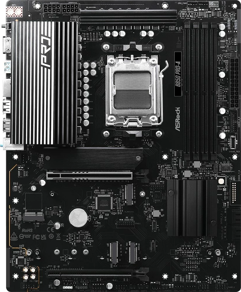 Pllakë amë Asrock B850 Pro-A, Socket AM5, ATX, 256 GB, E zezë