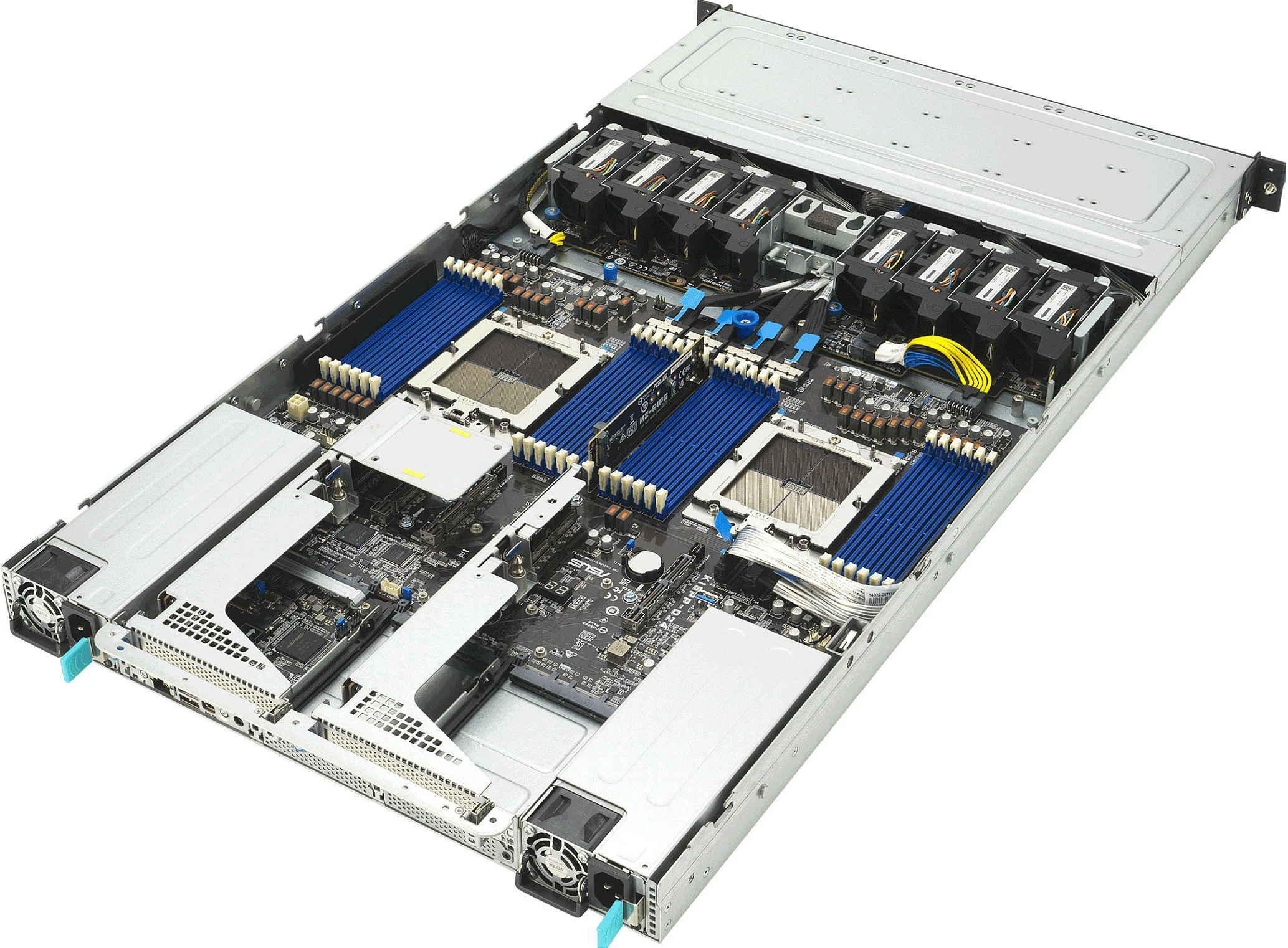 Server ASUS RS700A-E13-RS12U, Rack 1U, 12x 2.5" NVMe, 2000W, Black/Silver