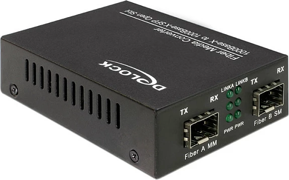 Konverter media Gigabit Ethernet DeLOCK 86203, 1 Gbit/s, 2x SFP, i zi