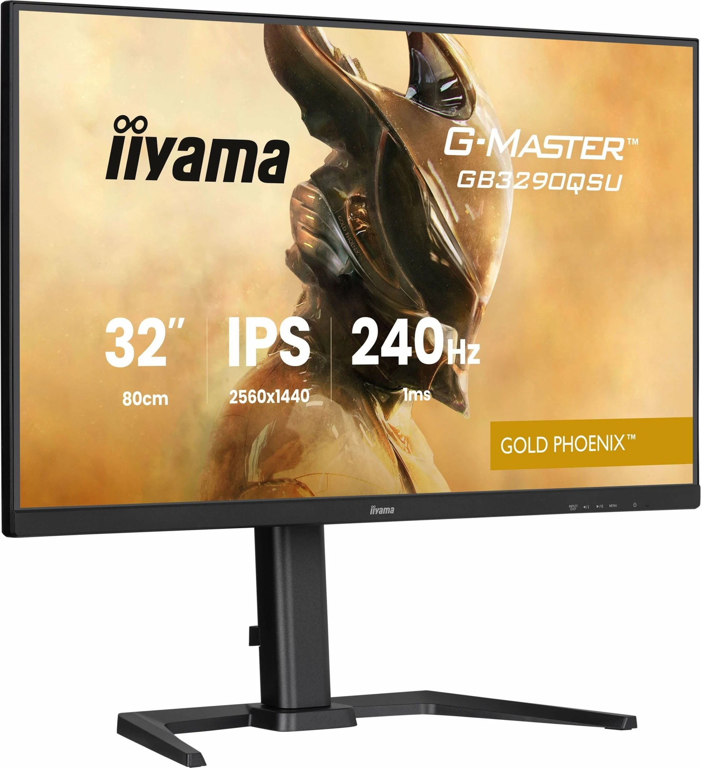 Monitor gaming iiyama G-Master GB3290QSU-B1 Gold Phoenix 31.5\" IPS QHD 240Hz 1ms FreeSync Premium, zi