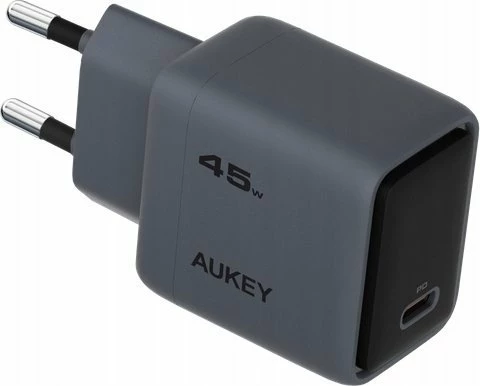Karikues rrjeti Aukey PA-C2 45W 1x USB-C PD 3.0 GaN, gri