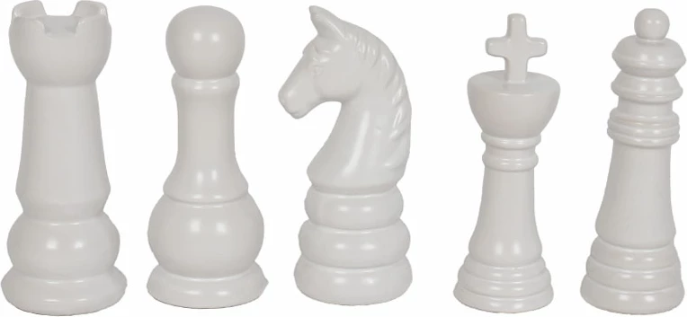 Dekor shahu STRATEGO, qeramikë e bardhë, 6.8x6x15cm