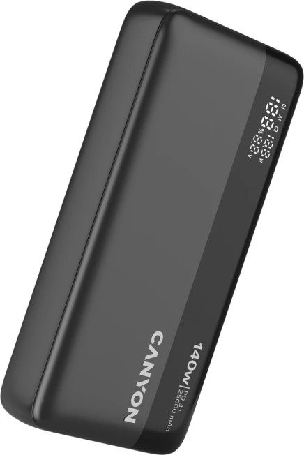 Power bank CANYON PB-240 25000mAh PD 140W me display, Dark Grey