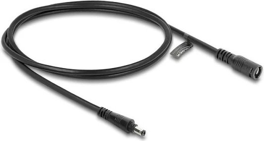 Kabllo zgjatëse DC DeLOCK 5.5 x 2.5 mm, 1 m, e zezë