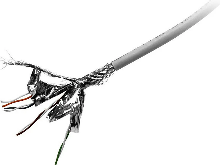 Kabllo rrjeti Synergy21 CAT6A 500MHz S/FTP, 100m, gri