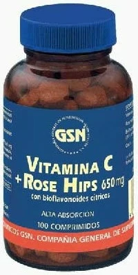 Suplement ushqimor GSN Vitamina C me Rose Hips, 100 tableta