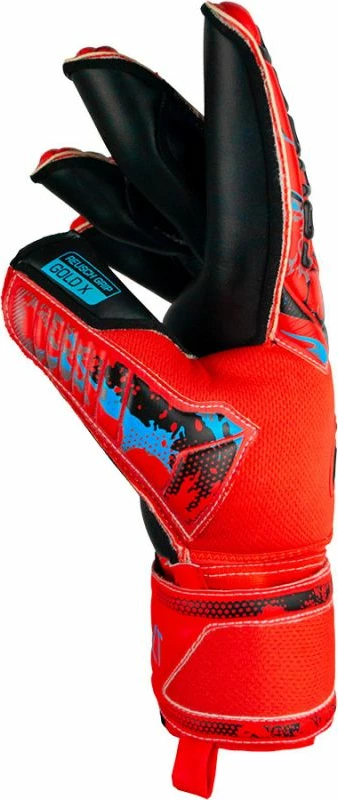 Doreza portieri për meshkuj Reusch Attrakt Gold X Evolution Cut Finger Support, të kuqe [Madhësia: 8.5]