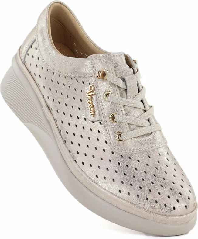 Këpucë me takë platforme për femra Vinceza 79603, të arta