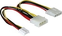 Kabllo rryme Y DeLOCK Y-cable power, Molex + FDD, 0.25 m, shumëngjyrëshe