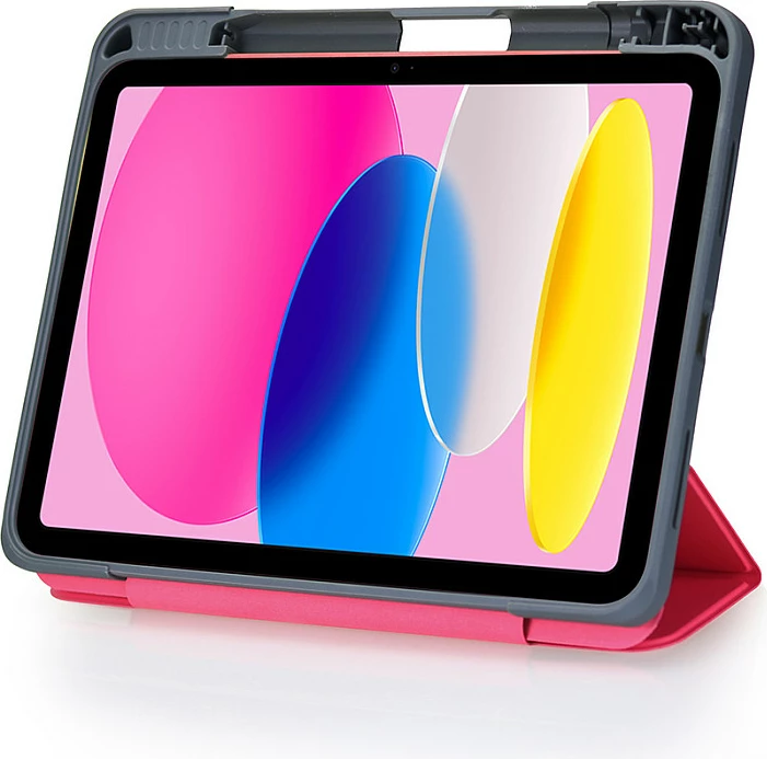 Mbështjellës DEQSTER Rugged MAX për iPad 10.9" (Gjenerata 10), me magnet, stand 3 pozita, Pink