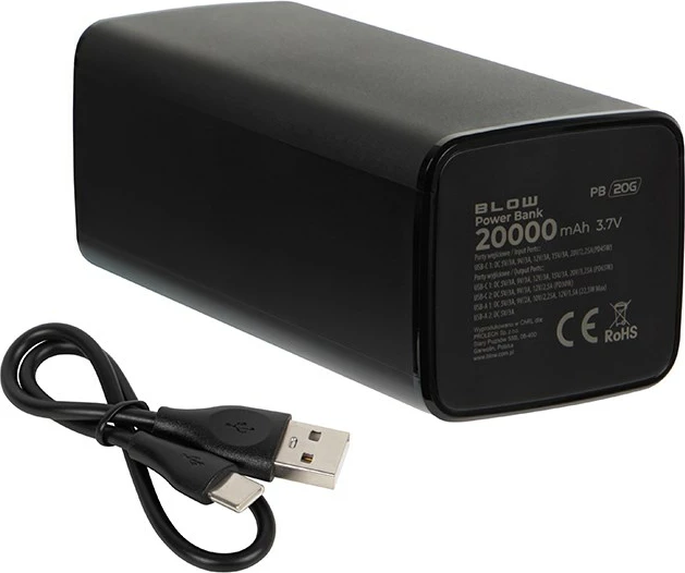 Power bank BLOW PB20G 20000mAh, 65W, i zi