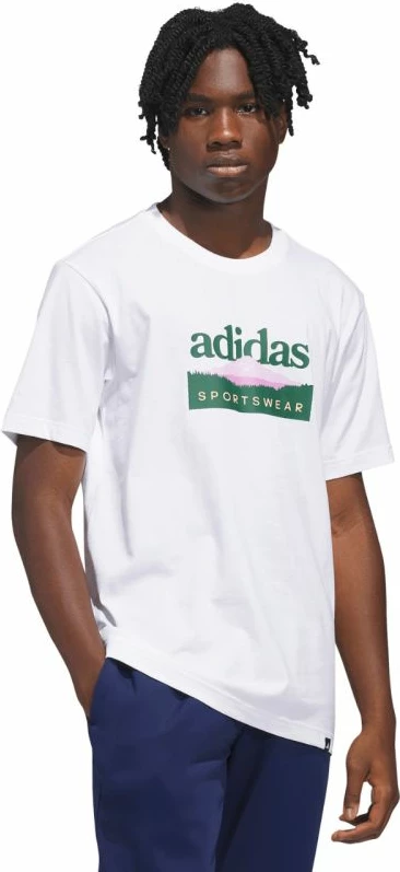 Maicë për meshkuj adidas Sportsman Mountain Graphic KC9254, e bardhë