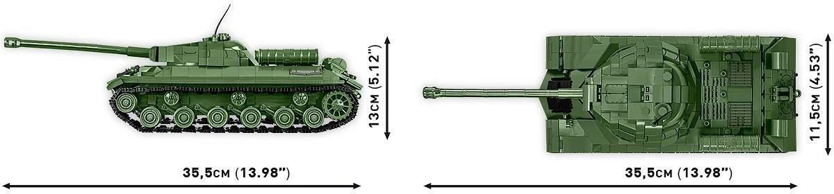 Set ndërtimi Cobi Klocki IS-3 Soviet Heavy Tank, 1170 pjesë, me figurë, Jeshile