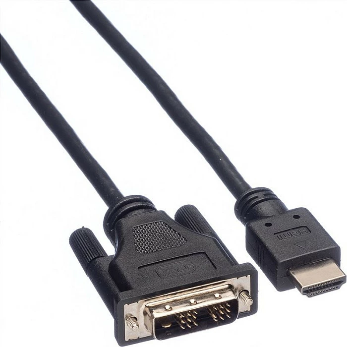 Kabllo ROLINE 11.04.5516 HDMI në DVI-D, 1.5 m, 1920x1200, e zezë