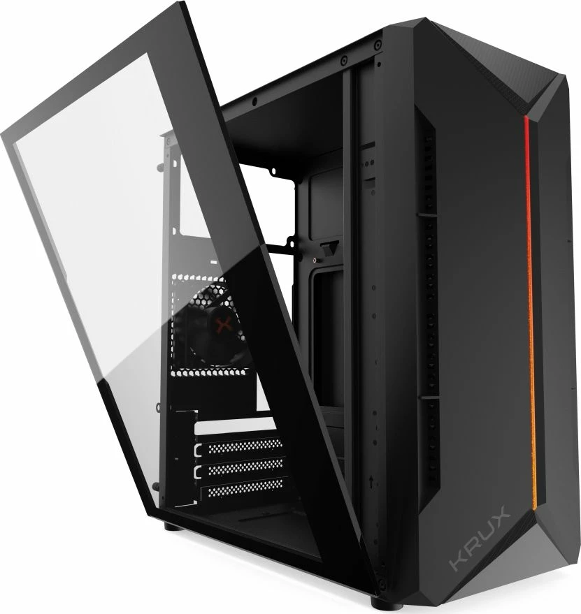 Kasë Krux Astro ARGB KRX0016, Micro-ATX/Mini-ITX, pa furnizues rryme, e zezë
