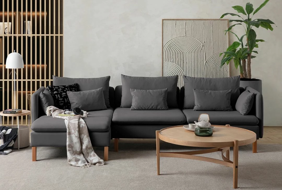 Kënd-sofë Flexy Relax, anthracite, Atelier del Sofa