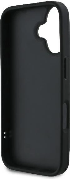 Mbështjellës Karl Lagerfeld Quilted Signature për iPhone 16 Plus, i zi
