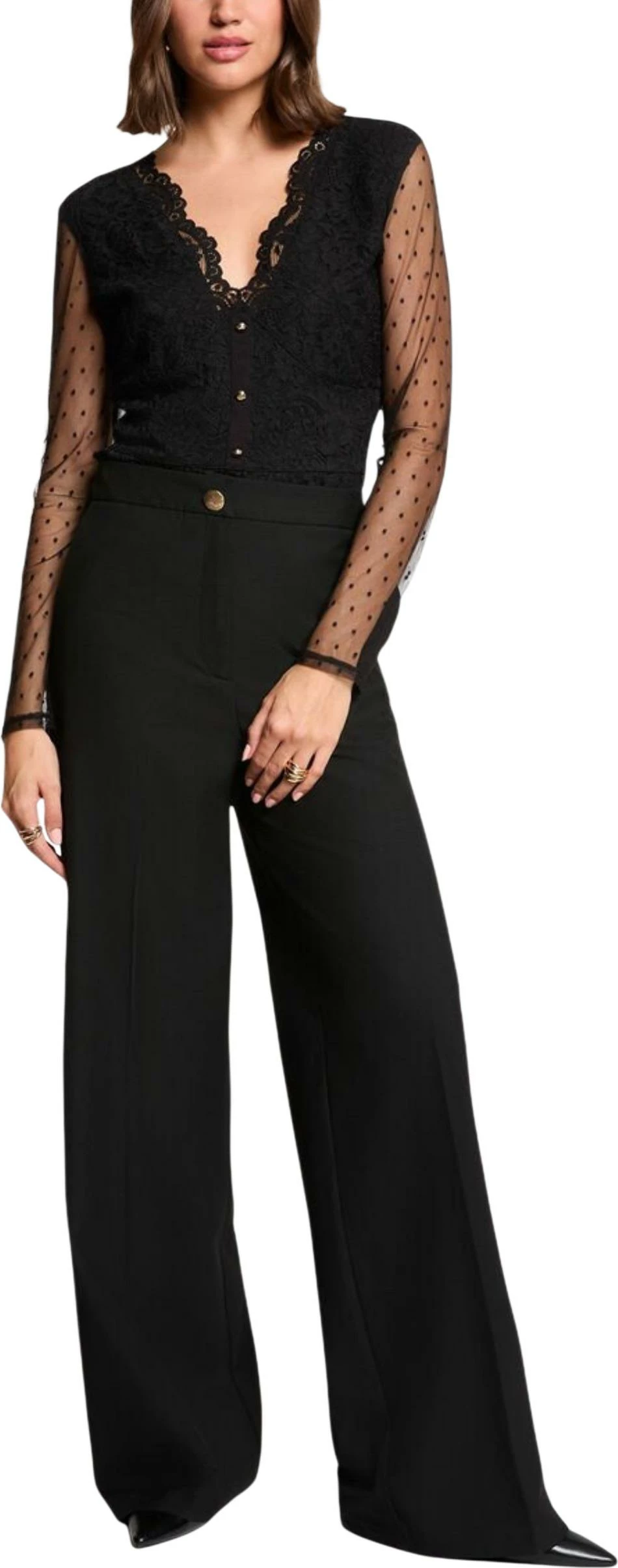 Bodysuit për femra Morgan De Toi 261-TPLAZA, e zezë [Madhësia: S]