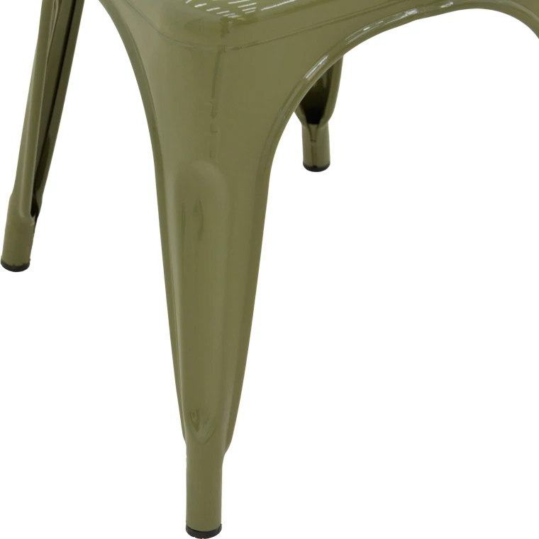 Karrige Utopia metalike, ngjyrë ulliri e errët, 44x44x85cm