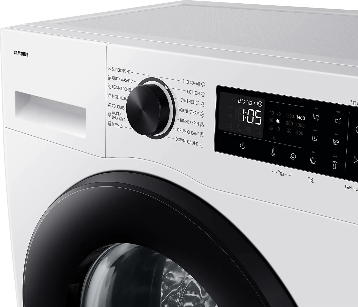 Lavatriçe, Samsung WW90DG5G34AELE, 9 kg, AI Ecobubble, Super Speed 39 min, klasa A, SmartThings, e bardhë