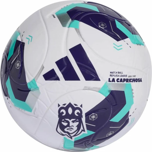 Top futbolli adidas Queens League KE8232, e bardhë, e gjelbër, e purpurt