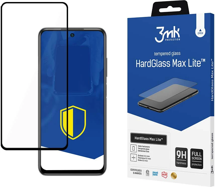 Xham mbrojtës HardGlass Max Lite 3mk për Xiaomi Redmi Note 10/10S, i zi