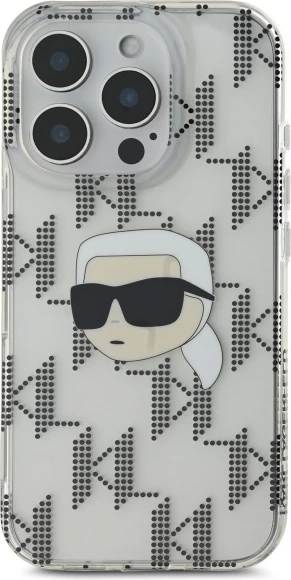 Mbështjellës, Karl Lagerfeld, IML Karl Head Electroplated, për iPhone 16 Pro, transparent
