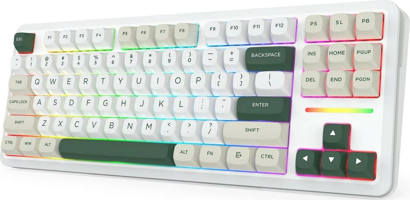 Tastierë mekanike Redragon Wildslash Pro K734WCG-RGB-PRO, TKL, RGB, wireless, e bardhë