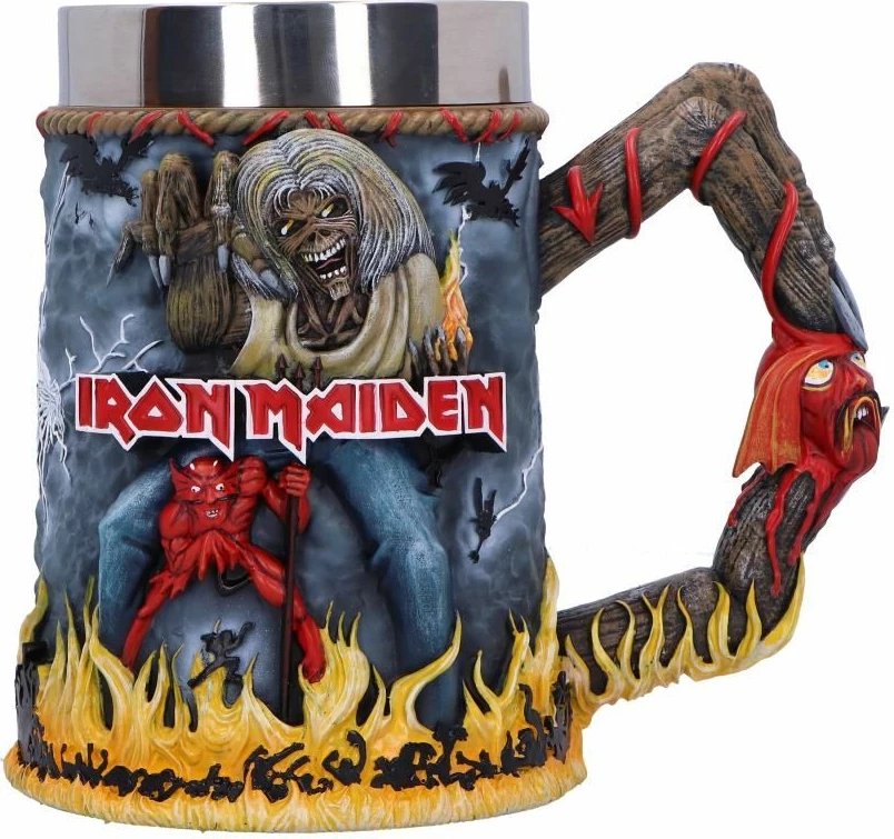 Krigë NEMESIS NOW Iron Maiden The Number of the Beast 16 cm, polyresin me insert inox, në kuti dhurate
