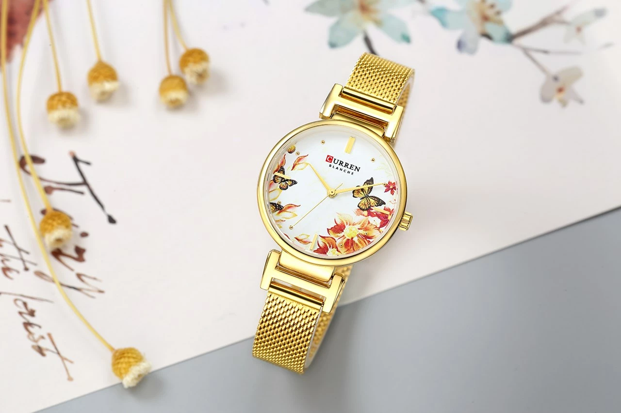 Orë dore për femra Curren 9053, e artë