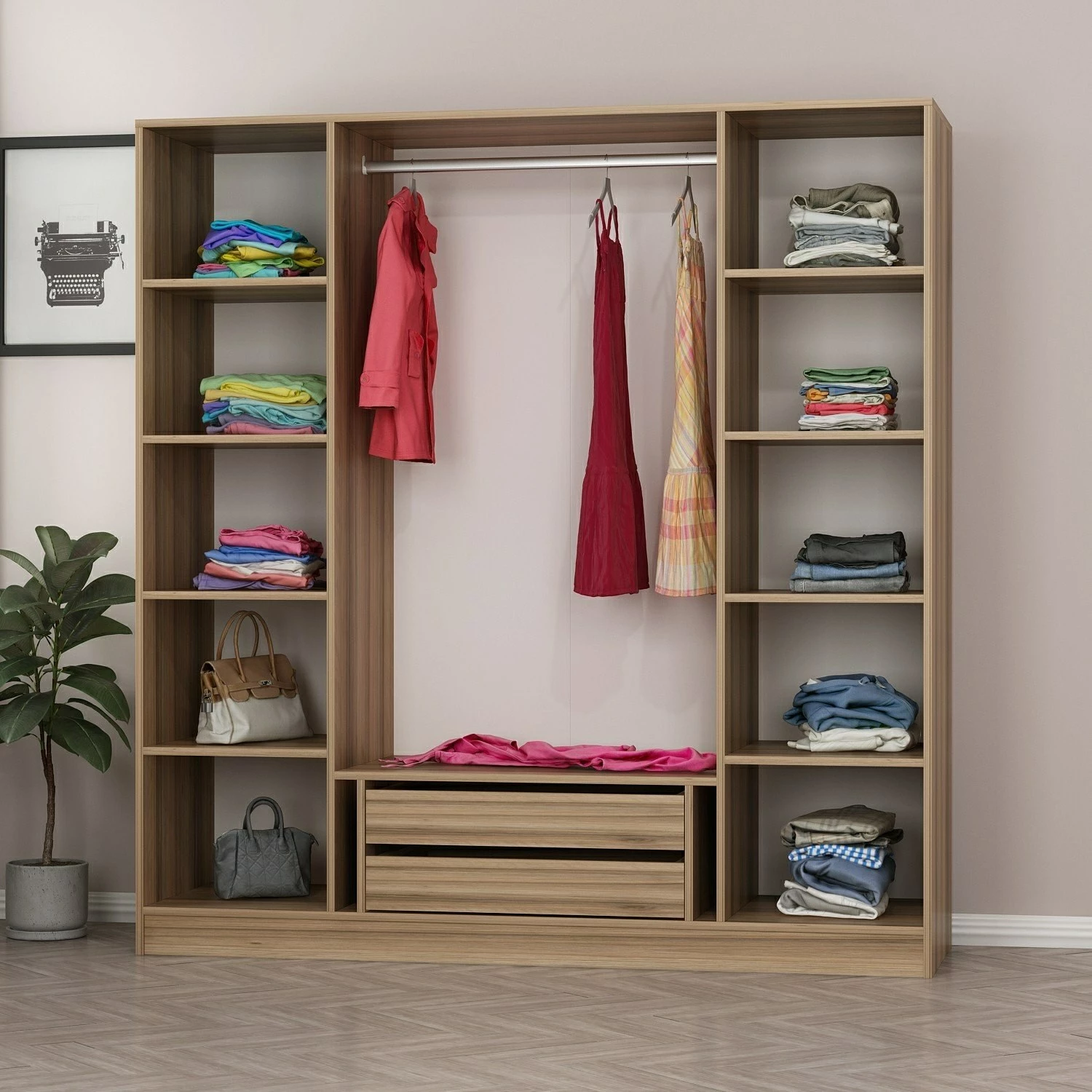 Dollap Hanah Home, ngjyrë antracit, Kale - 7508