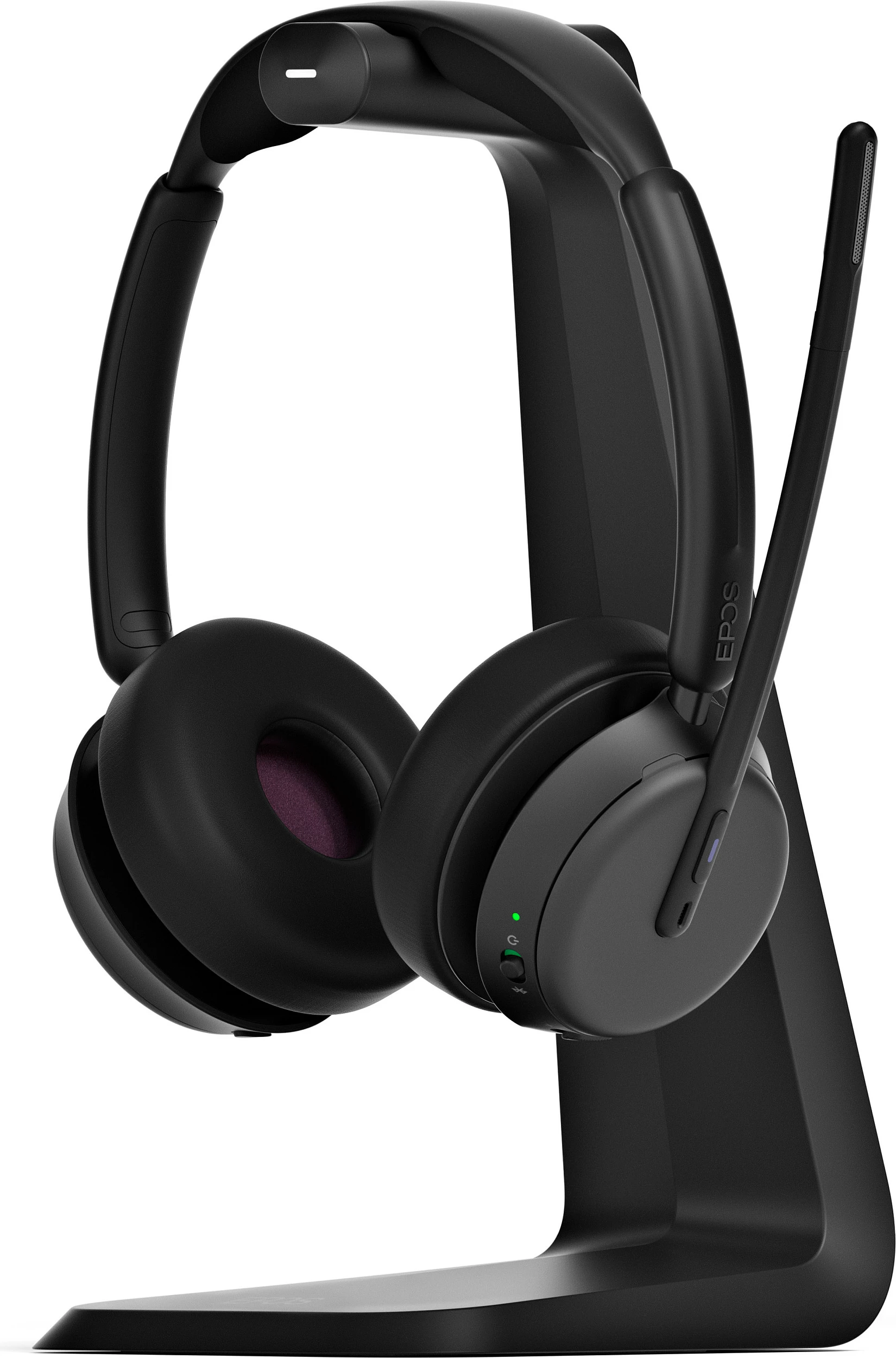 Kufje EPOS IMPACT 1000 MS UC, Bluetooth, ANC, USB-C+A, me stand, të zeza