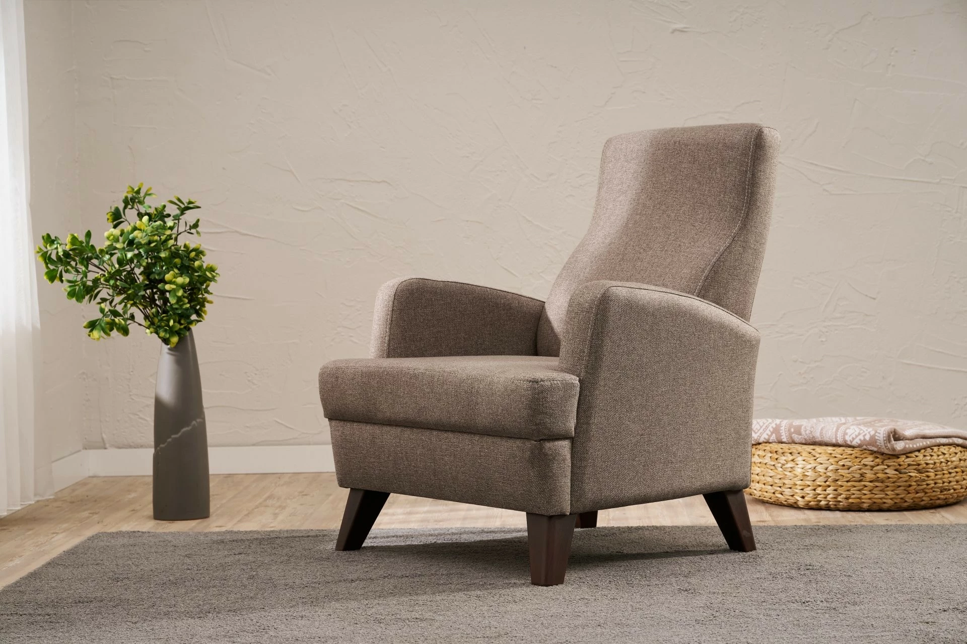 Karrige njëvendëshe Atelier del Sofa, Aly Arzilla, ngjyrë kafe